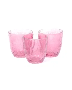Glass cups set, 3 pieces, 300 ml, colored