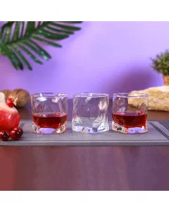 Set of 3 glass cups, 280 ml