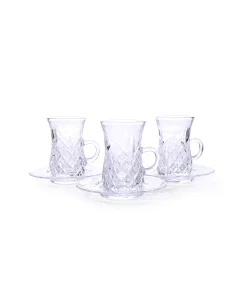 Glass tea set, 12 pieces