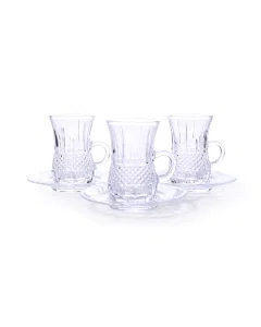 Glass tea set, 12 pieces