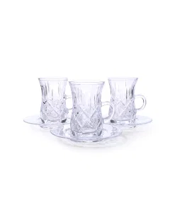 Glass tea set, 12 pieces