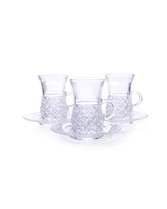 Glass tea set, 12 pieces