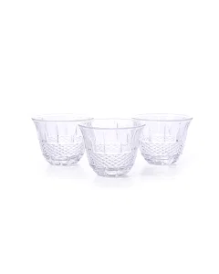 A set of 12-piece glass coffee cups