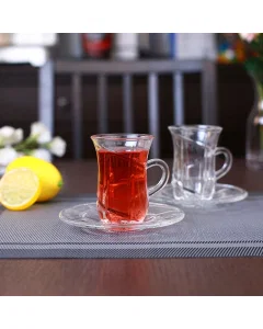 Glass tea bowl set 12 pieces