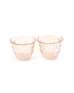 Set of coffee cups, 12 pieces, golden