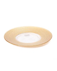 golden glass serving bowl