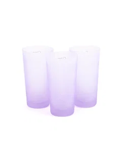 Set of glasses, 3 pieces, purple, 470 ml