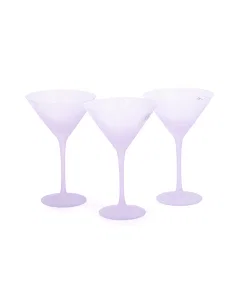 Set of glasses, 3 pieces, purple, 220 ml