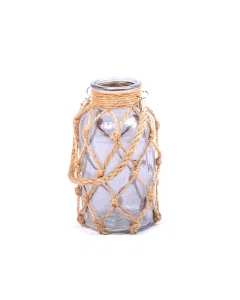 Black glass vase 10*20 cm