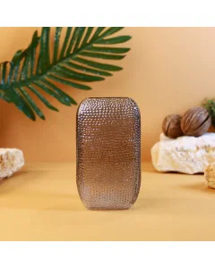 Black glass vase 12*20 cm