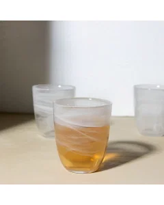 Glass cup set 6 waves