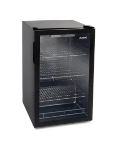 ثلاجة بيسك تبريد باب واحد 3.3 قدم زجاج اسود 94 لتر 