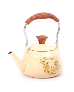 Teapot with yellow strainer, 2.0 liters