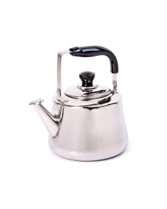 Silver teapot with black handle 2 liter