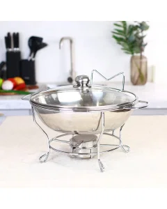 Steel buffet heater with glass cover 8 liters