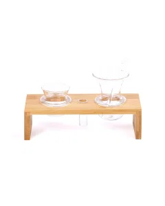 Wooden tea and coffee set