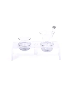 Black glass tea and coffee serving set