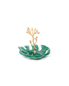 A sparkling green and golden sweet scarf