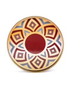 Round black brown serving tray