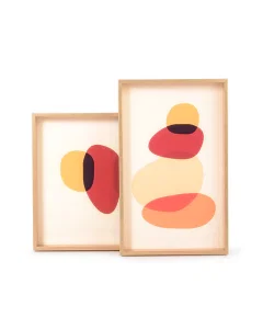 Golden colored rectangular tofareya set of 2 pieces