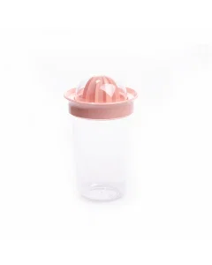 Plastic juicer with a pink cover