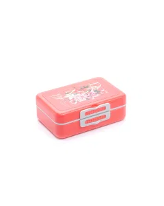 Pink plastic lunch box