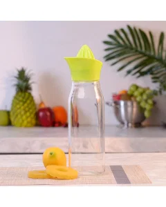 glass bottle with lid