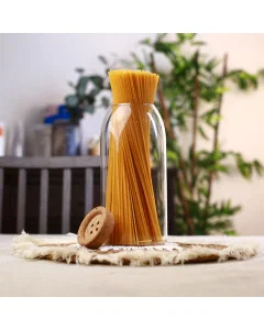 1130ml glass nuts box with wooden cover