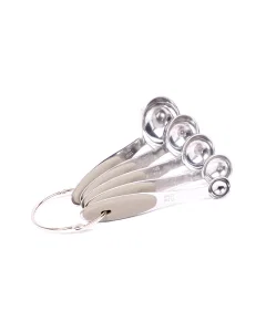 Set of steel measuring spoons, 5 pieces
