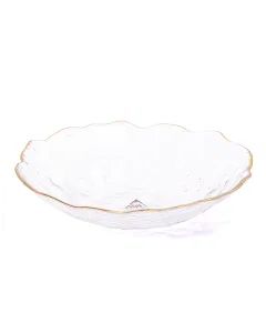 Gilded glass serving bowl