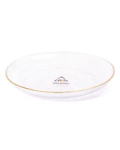 Small gilded glass serving bowl