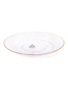Medium gilded glass serving dish