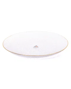 Large gilded glass serving dish