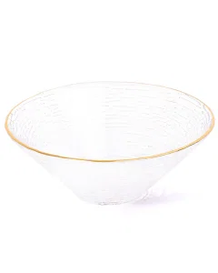 Large gilded glass bowl