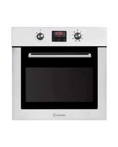 Mirlos electric oven, 60*60 steel, 8 functions, turbo fan + cooling fan, digital timer, grill