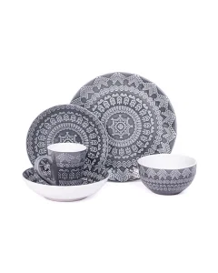 Gray stoneware dinner set of 20 pieces