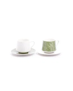 12-Piece Tea Cup Set Green