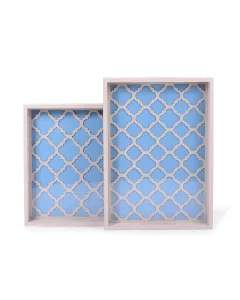 Blue wooden tofa set 2 pieces