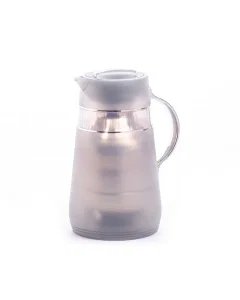 Noor transparent thermos 1 liter silver gray