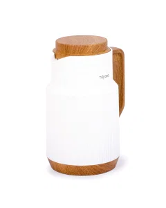 White light wooden thermos 1 liter