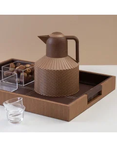 Linda thermos 1 liter brown wooden