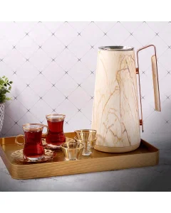Pino thermos marble with copper handle 1 liter