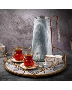 Pino thermos marble with copper handle 1 liter