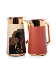 Brown neovo thermos set