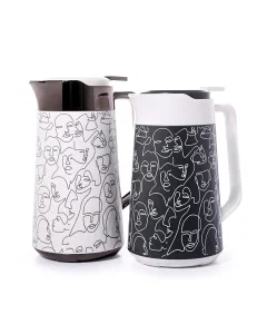 Newvo thermos set white black