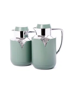 Silver green amjad thermos set