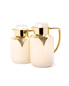 Golden beige amjad thermos set