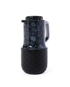 Mona black embossed thermos 1 liter