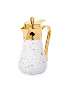 Celia Steel Thermos 0.5 Liter White Terrazzo