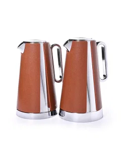 Florin Silver Brown Thermos Set